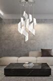 P9099-4+1 5 Li Krom Led Avize