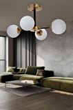 Topaç 4 lü Opal Camlı Eskitme Avize