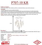P7077-10 10lu Krom Sarkıt Led Avize