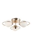 3 lü Opal Camlı Rose Gold Avize