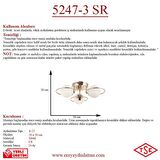 3 lü Opal Camlı Rose Gold Avize