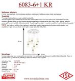 6083-7 7li Krom Sarkıt Led Avize