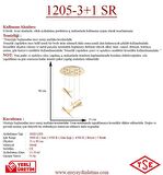 1205-3+1 4lü Sarkıt Led Avize