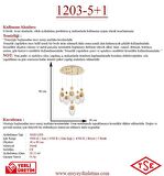 1203-5+1 6 Li Sarı Led Avize