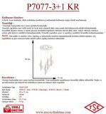 P7077-3+1 4lü Krom Sarkıt Led Avize