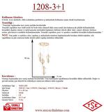 1208-3+1 4lü Sarkıt Led Avize