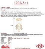 1208-5+1 6 Li Sarı Led Avize
