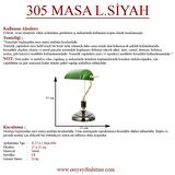 Banker Masa Lambası PVC Başlıklı Yeşil - Siyah