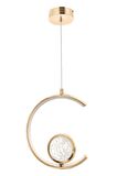 1804-1 Gold Kristalli Led Avize