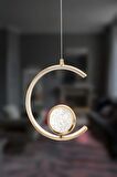 1804-1 Gold Kristalli Led Avize