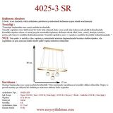 4025-3 SR 3 Toplu Gold Led Avize