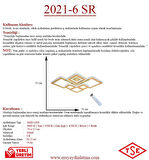 2021-6 Sarı Dimmer Kumandalı Led Avize