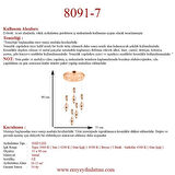 8091-6+1 7li Sarkıt Led Avize
