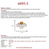 Eray Aydınlatma 6095-3 Sarı 3 Renk Led Avize