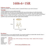 Eray Aydınlatma 1606-6+1 7li Sarkıt Led Gold Avize