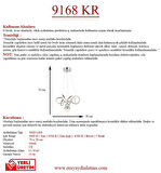 Eray Aydınlatma 9168-1 Krom Kristal Taşlı Led Avize