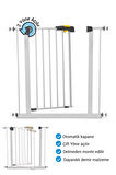 Wellgro Pro 75-80 cm Çocuk Güvenlik Kapısı, Merdiven Kapısı ve Korkuluk, Beyaz