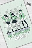 Homshtag K-pop Bağımlısı Pamuklu Dokuma Tabanlı Yıkanabilir Kaymaz Dekoratif Halı