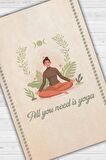 Homshtag Tek İhtiyacın Yoga Pamuklu Dokuma Tabanlı Yıkanabilir Kaymaz Dekoratif Halı