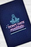 Homshtag Nefret Etme Meditasyon Yap Pamuklu Dokuma Tabanlı Yıkanabilir Kaymaz Dekoratif Halı