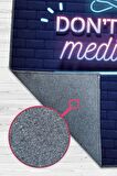 Homshtag Nefret Etme Meditasyon Yap Pamuklu Dokuma Tabanlı Yıkanabilir Kaymaz Dekoratif Halı