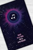 Homshtag Müzik Bağımlısı Pamuklu Dokuma Tabanlı Yıkanabilir Kaymaz Dekoratif Halı
