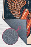 Homshtag Rock Pamuklu Dokuma Tabanlı Yıkanabilir Kaymaz Dekoratif Halı