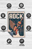 Homshtag Rock Pamuklu Dokuma Tabanlı Yıkanabilir Kaymaz Dekoratif Halı
