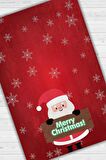 Homshtag Noel Baba Pamuklu Dokuma Tabanlı Yıkanabilir Kaymaz Dekoratif Yeni Yıl Halısı