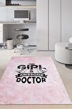 Homshtag Bu Kız Bir Doktor Dokuma Tabanlı Yıkanabilir Kaymaz Doktor Halısı