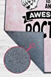 Homshtag Bu Kız Bir Doktor Dokuma Tabanlı Yıkanabilir Kaymaz Doktor Halısı