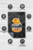 Homshtag Cheat Day Dokuma Tabanlı Yıkanabilir Kaymaz Diyetisyen Halısı