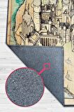 Homshtag Hogwarts Haritası  Dokuma Tabanlı Yıkanabilir Kaymaz Harry Potter Film Halısı