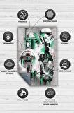 Homshtag Yıldız Karakterler Dokuma Tabanlı Yıkanabilir Kaymaz  Star Wars Film Halısı