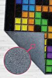 Homshtag Tetris Dokuma Tabanlı Yıkanabilir Kaymaz Gamer Halısı