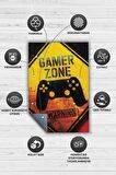 Homshtag Uyarı Oyun Alanı Dokuma Tabanlı Yıkanabilir Kaymaz Gamer Halısı