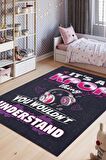 Homshtag Bu K-pop Sen Anlamazsın Pamuklu Dokuma Tabanlı Yıkanabilir Dekoratif Halı