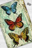 Homshtag Art Deco Kelebekler Dokuma Tabanlı Yıkanabilir Dekoratif Halı