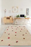 Homshtag Minimalist Mantarlar Dokuma Tabanlı Yıkanabilir Dekoratif Halı
