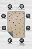 Homshtag Minimalist Mantarlar Dokuma Tabanlı Yıkanabilir Dekoratif Halı
