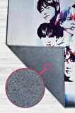 Homshtag Yet to Come BTS Pamuklu Dokuma Tabanlı Yıkanabilir Dekoratif Halı