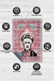 Homshtag Kahlo Dokuma Tabanlı Yıkanabilir Kaymaz Sanat Sever Halısı
