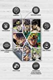 Homshtag Jojo Dokuma Tabanlı Yıkanabilir Kaymaz Anime Severler Halısı