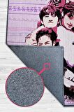 Homshtag Stray Kids Pamuklu Dokuma Tabanlı Yıkanabilir Dekoratif Halı