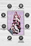 Homshtag Stray Kids Pamuklu Dokuma Tabanlı Yıkanabilir Dekoratif Halı