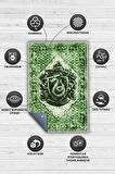Homshtag Slytherin Dokuma Tabanlı Yıkanabilir Kaymaz Haryy Potter Film Halısı