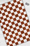 Homshtag Minimalist Damalı Dokuma Tabanlı Yıkanabilir Dekoratif Halı