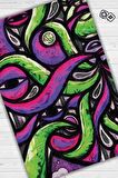 Homshtag Soyut Graffiti Dokuma Tabanlı Yıkanabilir Dekoratif Graffiti Halısı