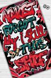 Homshtag Neden Hala Bunu Yapıyorum Dokuma Tabanlı Yıkanabilir Dekoratif Graffiti Halısı