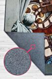 Homshtag Son Sahne  Dokuma Tabanlı Yıkanabilir Dekoratif Graffiti Halısı